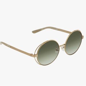Tory Burch Gold Frame Sunglasses with Green Lenses